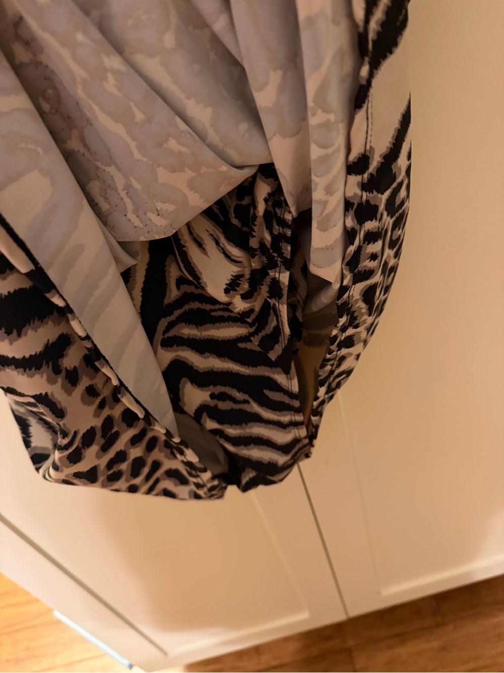 Animal Print One-Piece Swimsuit with Black Waist Tie - Picture 4 of 5